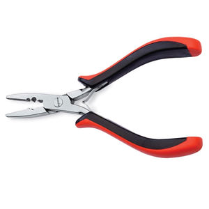 Alicates para extensiones de cabello con 3 agujeros, alicates con mango de goma rojo y negro para extensiones de cabello, alicates para cabello multiusos - Product Image 6