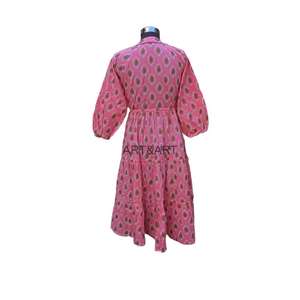 ชุดเดรสผ้าฝ้ายถักลายเพสลีย์ทรงเอไลน์ ความยาวปานกลาง สไตล์วินเทจ หรูหรา สง่างาม สำหรับผู้หญิง แบรนด์ฮิมันชี ผลิตจากผ้าฝ้าย 100% เหมาะสำหรับใส่ทำงาน - Product Image 6