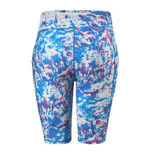 Short de yoga personnalisé sans couture pour les femmes, violet foncé, vêtements de sport extensibles flexibles à taille haute - Product Image 4