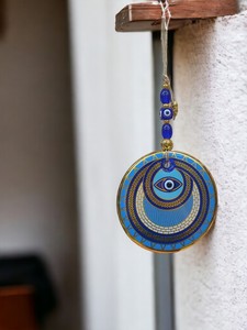 Ojo Turco DAFNI de 13 cm, Hecho a Mano, con Impresión en Relieve, Magnético, de Vidrio, Tradicional, Regalo Promocional, Decoración de Pared, Estambul - Product Image 3