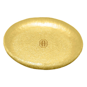 2023 nouveau plateau de service alimentaire martelé en aluminium de forme ronde en or plateau de service pour la fête et la maison - Product Image 6