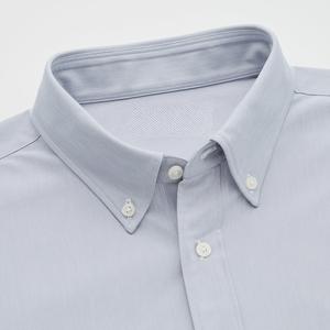 Haute qualité hommes Slim Fit à manches longues coton robe chemise formelle bureau teint en fil flanelle chemises à manches longues - Product Image 3