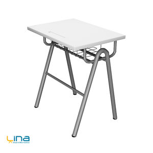 Escritorio individual para estudiantes ALINA con piezas de metal duraderas, tapa de madera ecológica, diseño moderno para uso en talleres escolares, muebles escolares - Product Image 1