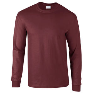 Manches longues hommes T-shirts coupe ajustée respirant hommes surdimensionné 100% coton décontracté USA taille T-Shirt lourd automne avec à vendre - Product Image 3
