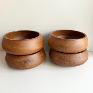 Excellent quality fruit & salad serving bowl luxury tableware <b>compostable</b> <b>wooden</b> bowls from top factory - Product Image 1