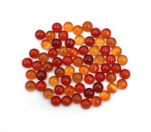 Cabochon rond en cornaline naturelle Lot de pierres précieuses en vrac Cabochon de cornaline ovale lisse 5-10 MM - Product Image 5