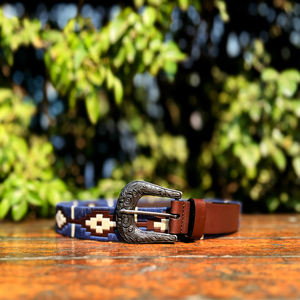 Ceinture en cuir de buffle d'eau style western, boucle ardillon en alliage de zinc, broderie, largeur 35 mm, durable, unisexe, personnalisable - Product Image 3