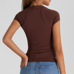 Camisetas sin mangas estampadas para mujer, tela elástica, compra directamente de fábrica a precio mayorista, camiseta sin mangas personalizada para mujer, camiseta sin mangas - Product Image 2