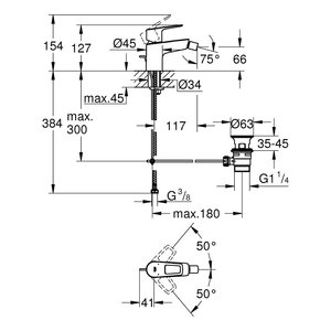 Grifo Mezclador para Bidé LOOP 20 Chrome Starlight 23352001 para Sistema de Bidé Grohe LOOP 20 Chrome - Product Image 2