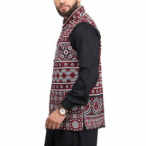 Gilet Afghani traditionnel fait à la main doré brodé gilet traditionnel Afghani pour hommes le plus vendu - Product Image 2