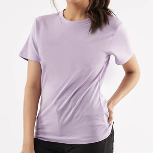 Camiseta holgada informal para mujer para verano 2025 Nueva camiseta de cuello redondo transpirable de algodón sólido de gran tamaño - Product Image 3