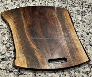 Planche à découper rectangulaire en bois d'acacia faite à la main, durable, écologique, plateau de préparation de cuisine, passe au lave-vaisselle, pour la maison et l'hôtel - Product Image 2