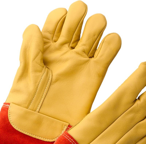 Gants de soudage antidérapants industriels, gants de travail en cuir résistant à la chaleur pour la fabrication métallique et l'utilisation en sécurité, gants de soudage - Product Image 3
