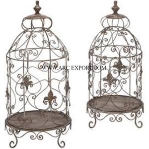 Juego de 2 jaulas de pájaros de hierro envejecido, diseño clásico, Casas Grandes de madera para mascotas de la mejor calidad, superventas, suministros de jardín para el hogar para la vida - Product Image 1