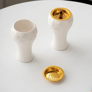 Brûleur d'encens créatif incroyable en métal et céramique blanche pour parfum cadeaux de pendaison de crémaillère nouveauté Design à la mode - Product Image 4