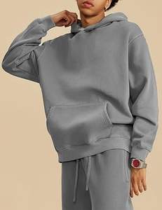 Custom High Quality Acid Washed Oversized Distressed Sweatshirt Hoodie Hooded Pullover <b>Jacket</b> Hoodie - Product Image 4