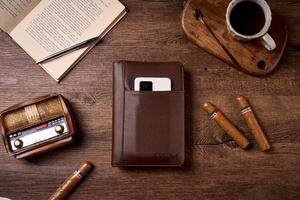 Humidor Portátil de Viaje para Cigarros, Estilo Americano, Hecho a Mano, de Cuero Genuino Esmerilado con Grabado Personalizado ALBORZ - Product Image 2