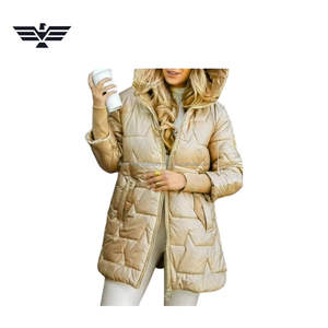EMPIRE TREND WEARS Women's Breathable Thick Blazer Style Button-Up Collar Quilted Jacket 100% Polyester Filling <b>Nylon</b> OEM - Product Image 2