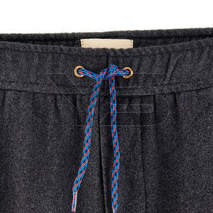 กางเกงจ็อกเกอร์ผ้าฝ้ายสำหรับผู้ชายกางเกงเอวกลางแบบผูกเชือกด้านหน้าแบนย้อมสีล้วนสำหรับบริการ OEM ผ้าเทอร์รี่ - Product Image 3