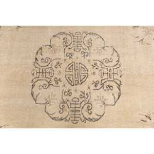 พรมวินเทจตุรกี ขนาดใหญ่ 6x10 ฟุต (183x305 ซม.) พรมลายทางสีเบจทำจากขนสัตว์ - Product Image 5