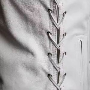 Chaleco de cuero de motocicleta de moda para hombres con estilo con chaqueta de invierno prendas de vestir exteriores cálidas diseño sin mangas transpirable Multi bolsillo - Product Image 3