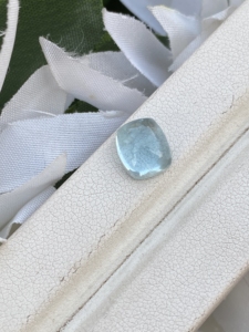 Piedra de cabujones con forma de cojín de Aguamarina de Color superior Natural con buen brillo, piedras preciosas sueltas para hacer joyas de 3,06 quilates - Product Image 2