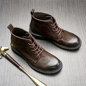 Chaussures décontractées légères avec semelle absorbant la transpiration et structure flexible, chaussures de tous les jours pour hommes, chaussures en cuir - Product Image 4