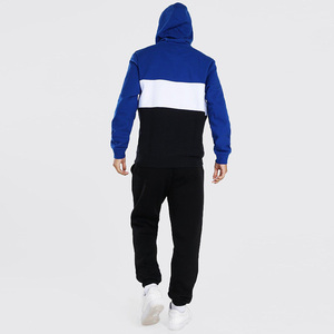 Sudadera con capucha de último diseño de bloque de Color de lana ligera para hombres 2025 nueva llegada Impresión de logotipo personalizado precio al por mayor de alta calidad - Product Image 2