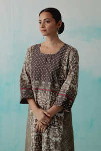 Nueva Llegada 2026, Kurtis Largos de Verano para Mujer, de Algodón Estampado, Manga Tres Cuartos, Estilo Bohemio Elegante - Product Image 2