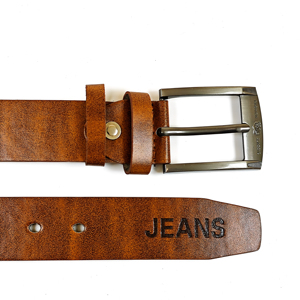 Cinturón de Cuero Vacuno Personalizado, Hebilla de Aleación Moderna, Cinturón de Cuero Genuino para Jeans - Product Image 2