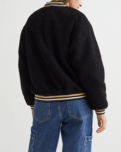 2025 unisexe coupe ajustée Sherpa Baseball veste hommes femmes rembourré vêtements d'extérieur broderie automne chaud manteau le plus populaire article de vente chaude - Product Image 6