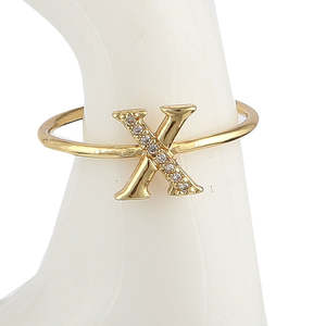 Anillo de Dedo con Letras del Alfabeto para Mujer - Dorado - Product Image 2