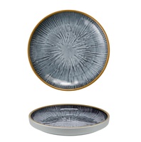 Plat rond en mélamine 21833 Premium de 7 pouces avec déco colorée-écologique sans BPA