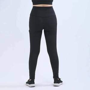 Leggings de yoga antibactériens taille moyenne en coton et bambou pour femmes avec motif à carreaux pour l'entraînement d'hiver-Couleurs personnalisées - Product Image 5