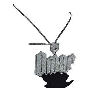 Joyería Hip Hop Personalizada, Colgante con Nombre de Diamantes, Colgante con Letras con Diamantes, Colgante de Moissanita Certificado por un Probador de Diamantes - Product Image 1