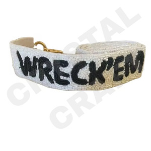 Wreck Em perlé sac à main sangle personnalisé or blanc perle de rocaille sac sangles accessoires sacs spécial sac pièces accessoires - Product Image 1