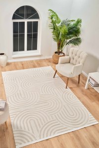 Tapis moderne de la boutique Modern Rug Shop, magnifique tapis turc en coton, fabriqué à la machine, motif abstrait Wilton, avec envers antidérapant, réversible, à poils plats, certifié BSCI - Product Image 6