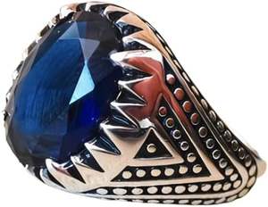 Wholesale <b>Mens</b> <b>Ring</b> New Arrival Natural Blue Sapphire Gemstone September Birthstone Christmas Jewelry 925 Sterling <b>Silver</b> <b>Ring</b> - Product Image 6