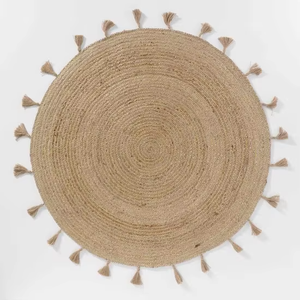 Tapis rond en jonc de mer naturel pour tapis décoratifs Fabriqué au Vietnam Matériau écologique pour la décoration de la maison En gros - Product Image 1