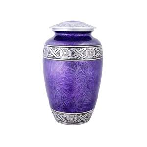 โกศสำหรับเผาเถ้ากระดูกสีฟ้าของมนุษย์เครื่องใช้สำหรับงานศพทำจากอลูมิเนียมจากอินเดียออกแบบได้ตามต้องการ - Product Image 2