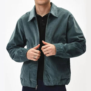 Veste zippée personnalisée pour hommes de haute qualité 100% laine polaire coupe-vent élégant design de bombardier vintage col montant poche à capuche - Product Image 1