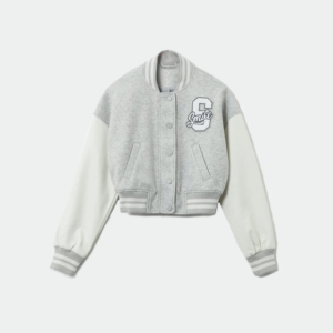 Logotipo personalizado Letterman Crop Varsity Jacket Señoras Venta al por mayor Lona Acolchada Invierno Primavera - Product Image 6