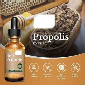 2025 vente en gros OEM ODM personnalisé <span class=keywords><strong>propolis</strong></span> puissance 100% gouttes d'extrait pur pour le soutien immunitaire et soulagement des maux de gorge nettoyage des poumons - Product Image 5