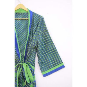 Kimono Vintage de seda para mujer, bata personalizada para damas de honor, camisón de seda, Maxi, para playa, novedad - Product Image 3