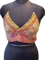 Vêtements de plage bohème licou haut-haut de Bikini en soie indienne-mode hippie vêtements de plage-haut de bikini mexicain