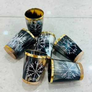 แก้วฮอร์นแกะสลักแก้วสไตล์สัตว์สำหรับผู้ชื่นชอบงานหัตถกรรมไวกิ้งจากอินเดีย - Product Image 5