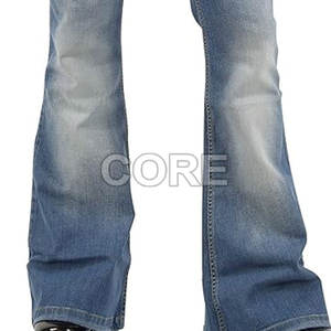 กางเกงยีนส์ขาบานของผู้ชายกางเกงซักสีตามสั่งบริการ OEM ใหม่ - Product Image 2