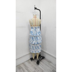 Vestido midi Supre con estampado floral y detalle de abertura en el escote bajo y tirantes sin mangas para mujer, 34014 - Product Image 5