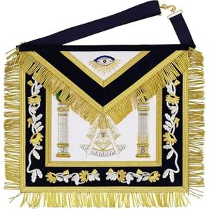 Tablier maçonnique brodé à la main en peau de mouton personnalisé pour les loges - Product Image 3