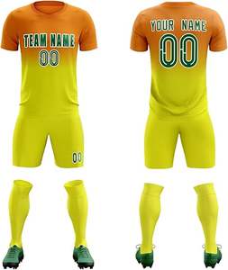 Venta al por mayor de ropa deportiva unisex uniforme de fútbol logotipos y diseños personalizados uniforme de fútbol de alta calidad ropa de entrenamiento Kits completos de fútbol - Product Image 5